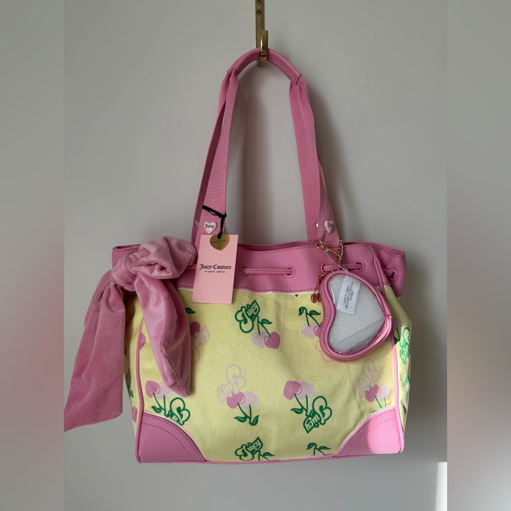 Viral Juicy Couture Yellow retro cherry gelato daydreamer tote Bag